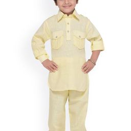 Aj DEZInES Boys Yellow Kurta with Pyjamas-18