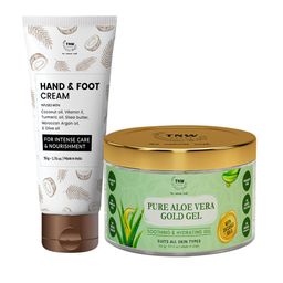 TNW the natural wash Unisex Set Of Hand & Foot Cream With Pure Aloe Vera Gold Gel - 150 g-5