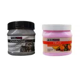 FEELHIGH Set Of 2 Charcoal Scrub & Fruit Cream 500ml Each-26