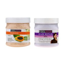 FEELHIGH Set Of 2 Papaya Scrub & Hair Spa Cream 500ml Each-12