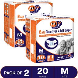 Premium Pant Style Adult Diapers | Fast Absorption & Wetness Indicator - 2 Pack Adult Diapers - M-24