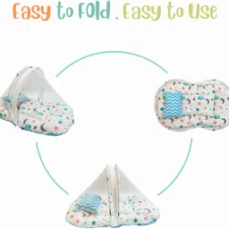 fenzi kids Nylon Infants Washable Polyester Foldable zipper opening Baby Bed Mosquito net upto 18 monthS Mosquito Net image 3