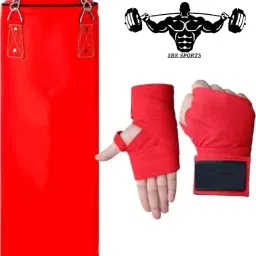 '24 inch UNFILLED Heavy Premium SRF Punching Bag With Chain & Hand Wrap Hanging Bag-image-16