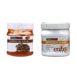FEELHIGH Combo Of Coffee Gel Face Scrub & Vitamin E A B5 Cream - 500ml Each-31