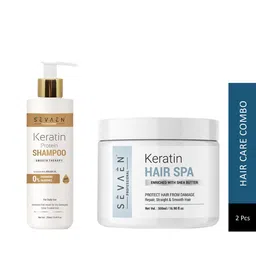SEVAEN Set Of 2 Keratin Shampoo & Hair Spa Cream 750ml-2