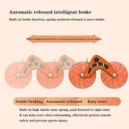 empire mart ABB Roller Wheel Exercise with Elbow Support, Automatic Rebound Abdominal Wheel Ab Exerciser image 5