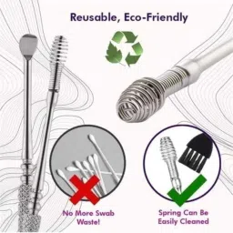Ear wax Remover with LED Flashlight Earpick 2 pack + Ear Wax Cleaner Kit(6 pcs)-12