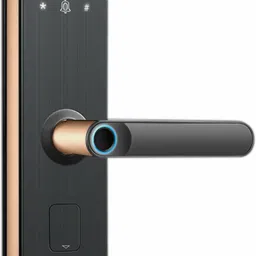 OZONE Smart External Door Lock for Wooden & Metal Doors with 5-way Access Mobile App:: Fingerprint:: Password:: RFID Card and Emergency Key | Rose Gold Smart Door Lock-2