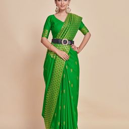 MIMOSA Ethnic Motifs Woven Design Zari Kanjeevaram Saree-image-79