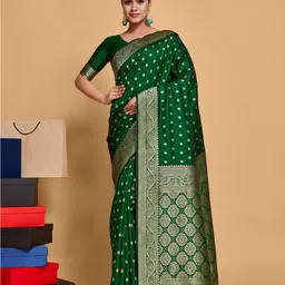 MIMOSA Ethnic Motifs Woven Design Zari Kanjeevaram Saree-picture-21