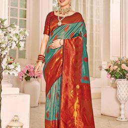 Anouk Woven Design Zari Kanjeevaram Saree-19