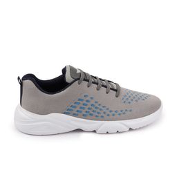 FAUSTO Men Grey Mesh Running Non-Marking Memory Foam Shoes image 4