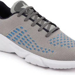 FAUSTO Men Grey Mesh Running Non-Marking Memory Foam Shoes image 3