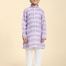 Pro-Ethic STYLE DEVELOPER Boys Geometric Printed Mandarin Collar Kurta & Pyjamas-3