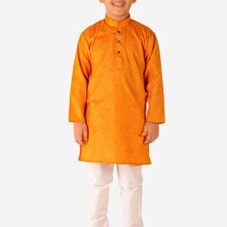Pro-Ethic STYLE DEVELOPER Boys Yellow Pure Cotton Kurta with Pyjamas-47
