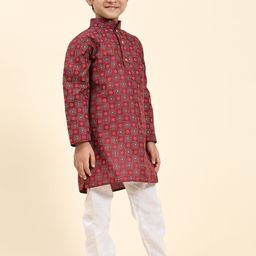 Pro-Ethic STYLE DEVELOPER Boys Geometric Printed Kurta with Pyjamas-5