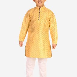 Pro-Ethic STYLE DEVELOPER Boys Ethnic Motifs Embroidered Kurta with Pyjamas-picture-31