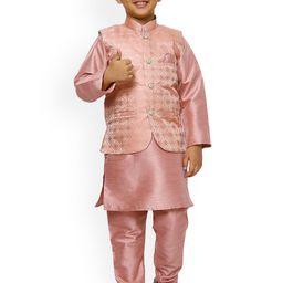 Pro-Ethic STYLE DEVELOPER Boys Striped Kurta & Churidar with Nehru Jacket-6