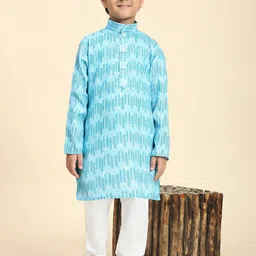 Pro-Ethic STYLE DEVELOPER Boys Geometric Printed Mandarin Collar Kurta & Pyjamas-25