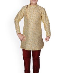 Pro-Ethic STYLE DEVELOPER Boys Ethnic Motif Printed Mandarin Collar Kurta With Churidar-picture-19
