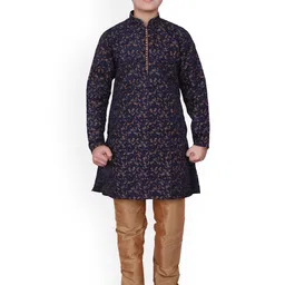 Pro-Ethic STYLE DEVELOPER Boys Floral Regular Kurta with Churidar-43