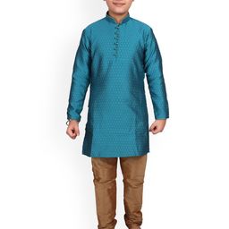 Pro-Ethic STYLE DEVELOPER Boys Ethnic Motifs Woven Design Kurta With Pyjamas-38