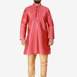 Pro-Ethic STYLE DEVELOPER Men Printed Pure Silk Kurta with Pyjamas-19