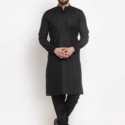 Jompers Mandarin Collar Straight Pure Cotton Kurta with Churidar-image-31