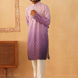 Jompers Men Ethnic Motifs Printed Regular Thread Work Kurta with Pyjamas-5