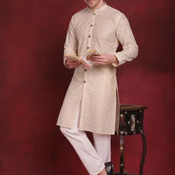 Jompers Embroidered Regular Sequinned Kurta with Pyjamas-61