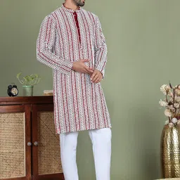 Jompers Geometric Printed Mandarin Collar Straight Kurta With Trouser-picture-52