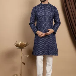 Anouk Floral Printed Regular Pure Cotton Kurta & Churidar-image-93