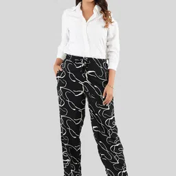 Style Shoes Women Abstract Printed Trouser-image-31