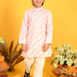 SAKA DESIGNS Boys Striped Printed Straight Kurta With Pyjamas-12