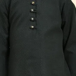 Pro-Ethic STYLE DEVELOPER Boys Self Designed Mandarin Collar Kurta with Pyjamas image 3