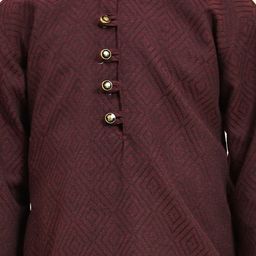 Pro-Ethic STYLE DEVELOPER Boys Self Designed Mandarin Collar Kurta with Pyjamas image 5