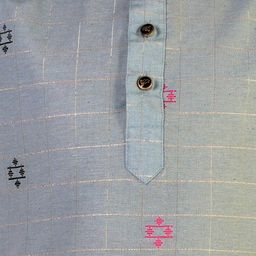 Pro-Ethic STYLE DEVELOPER Boys Mandarin Collar Checked Kurta with Pyjamas image 4