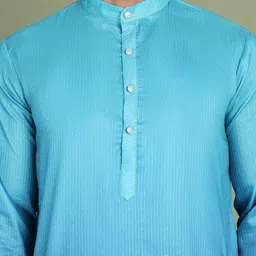 Jompers Men Printed Regular Sequinned Kurta with Pyjamas image 2