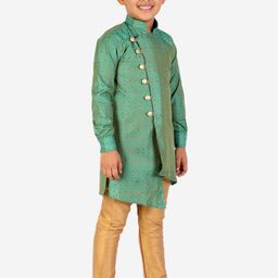 Pro-Ethic STYLE DEVELOPER Boys Ethnic Motifs Woven Design Kurta with Pyjamas image 5