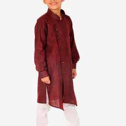 Pro-Ethic STYLE DEVELOPER Boys Maroon Kurta with Pyjamas image 5