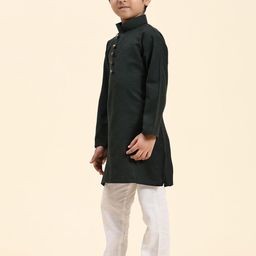 Pro-Ethic STYLE DEVELOPER Boys Self Designed Mandarin Collar Kurta with Pyjamas image 4
