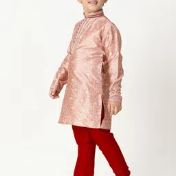 Pro-Ethic STYLE DEVELOPER Boys Ethnic Motifs Printed Thread Work Kurta with Pyjamas image 3