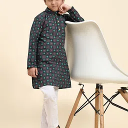 Pro-Ethic STYLE DEVELOPER Boys Printed Regular Kurta With Pyjamas image 4