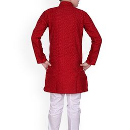 Pro-Ethic STYLE DEVELOPER Boys Abstract Printed Mandarin Collar Kurta With Pyjamas image 4