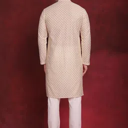Jompers Embroidered Regular Sequinned Kurta with Pyjamas image 2
