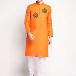 DEVOILER Ethnic Motif Printed Straight Kurta with Pyjamas-picture-24