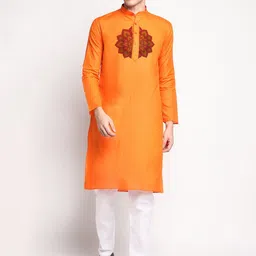 DEVOILER Ethnic Motifs Printed Regular Straight Kurta with Pyjamas-83