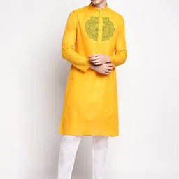 DEVOILER Ethnic Motifs Printed Straight Kurta With Pyjamas-picture-43
