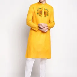 DEVOILER Ethnic Motifs Printed Regular Kurta With Pyjamas-picture-13