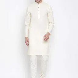 ROYAL KURTA Men Beige Pure Cotton Kurta with Churidar-image-26